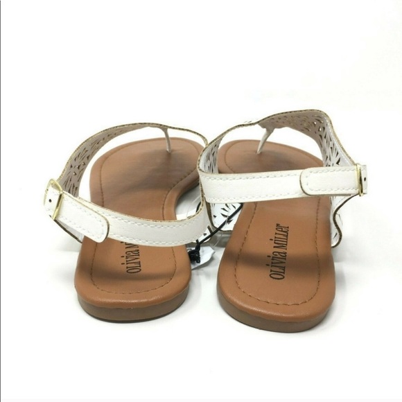 White Thong Sandals Size 8 - Picture 4 of 4